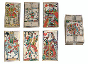 Animal tarot card deck, printed by Waisenhausd...