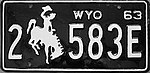 Номерной знак Вайоминга 1963 года.jpg