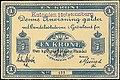 1 Krone von 1911 für die Kolonie Holsteinsborg