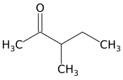 Struktur von 3-Methyl-3-pentanon