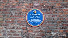 Anne Lister plaque