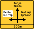 Pre-signaling of directions on the extra-urban road
