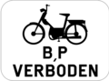 M16: Forbidden for mopeds class B and P (speed pedelecs)