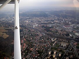 An aerial view of Bourgoin-Jallieu