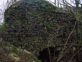 Detail of the lime kiln stonework & 'exit'.
