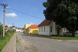 Centrum Chotěbudic s kaplí sv. Václava