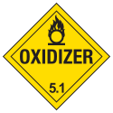 Dangerous goods label for oxidizing agents DOT hazmat class 5.1.svg