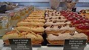 Éclairs at a bakery in Paris