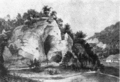 Kresba z východní strany v roce 1828, autor F. Richter