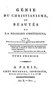 El genio del cristianismo, de Chateaubriand, 1802.