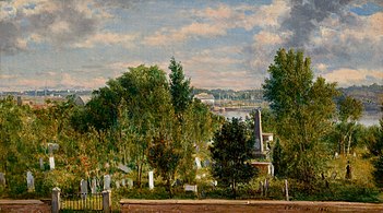 New England Landscape with Cemetery, 1862