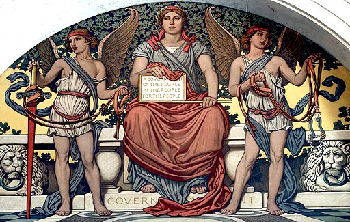 Detail from a mural "Government" by Elihu Vedder in the a treasure of knowledge of Congress