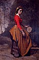 Camille Corot. Cigana com pandeireta, 1862.