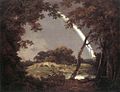 Paysage avec arc-en-ciel (Landscape with Rainbow), Joseph Wright, huile sur toile, vers 1875, 81 x 107 cm. Derby Museum and Art Gallery, Derby.