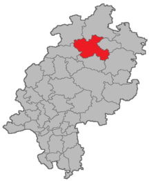 Lage des Amtsgerichtsbezirks Fritzlar in Hessen