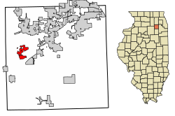 Location of Millbrook in Kendall County, Illinois