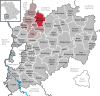 Lage der Gemeinde Kirchhaslach im Landkreis Unterallgäu