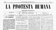 Primeira página da primeira edição do "La Protesta Humana".