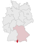 Localização de Alta Algóvia na Alemanha