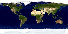Mapa konturowa świata, u góry znajduje się punkt z opisem „Europa”