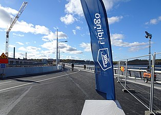 Gång- och cykelbanan den 11 oktober 2022.