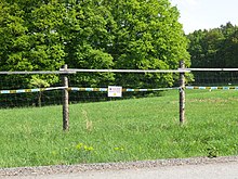 A no entry clean-up zone secured by Czech police in May 2018