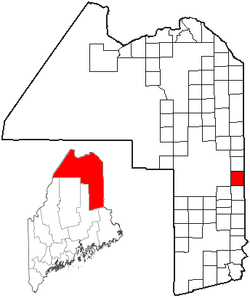 Location of Monticello, Maine