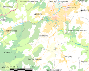 Poziția localității Roiffieux