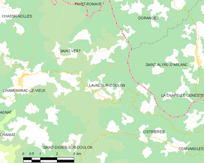 Poziția localității Laval-sur-Doulon