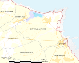 Mapa obce Gatteville-le-Phare