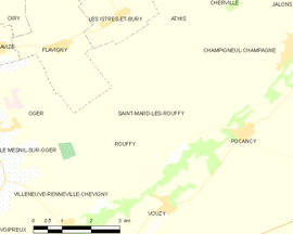 Mapa obce Saint-Mard-lès-Rouffy