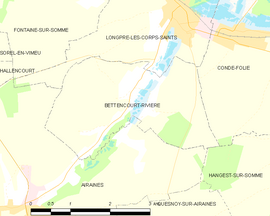 Mapa obce Bettencourt-Rivière