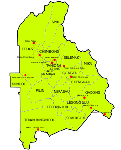 Карта района Рембау, Negeri Sembilan.svg