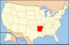 Ubicación de Arkansas en EE. UU.