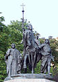 Denkmal für Isabella von Kastilien mit Gonzalo Fernández de Córdoba auf dem Paseo de la Castellana in Madrid