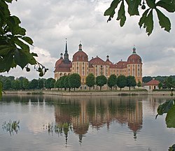 Schloss Moritzburg a nord di Dresda; uno dei numerosi castelli della Sassonia.