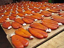 The pickled and dehydrated roe of mullet Mullet roe by comicpie in Taiwan.jpg