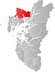 Lage der Kommune in der Provinz Rogaland