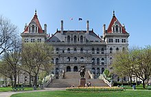 The east face of the New York State Capitol in Albany NYSCapitolEastSide.jpg