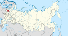 Novgorodin alueen sijainti Venäjällä.