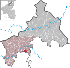 Poziția Oberwambach pe harta districtului Altenkirchen