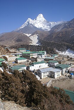 Pangboche with Ama Dablam behind
