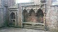 Fifteenth-century piscina and sedilia, Lincluden Collegiate Church, Dumfries and Galloway