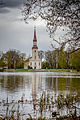 Räpina church on Lake Räpina