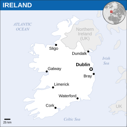 Mapa da Irlanda