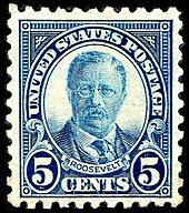 The 1st Roosevelt stamp
Issue of 1922 Roosevelt 5c, 1922 issue.jpg