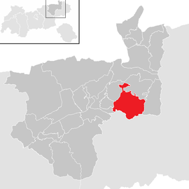 Poloha obce Söll v okrese Kufstein (klikacia mapa)