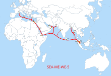 Konnektivitäten von SEA-ME-WE 5