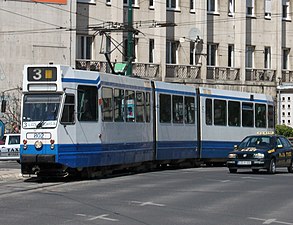 Spårvagn inköpt begagnad från Amsterdams spårväg.