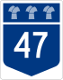 Saskatchewan Highway 47 ŝildo